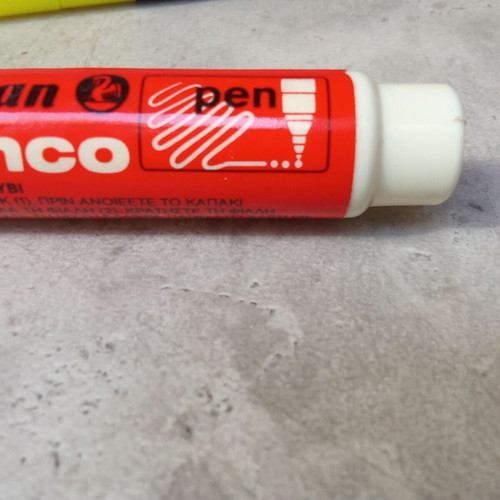 Collectible vintage Blanco pen and fluorescent highlighter set used, 1990s