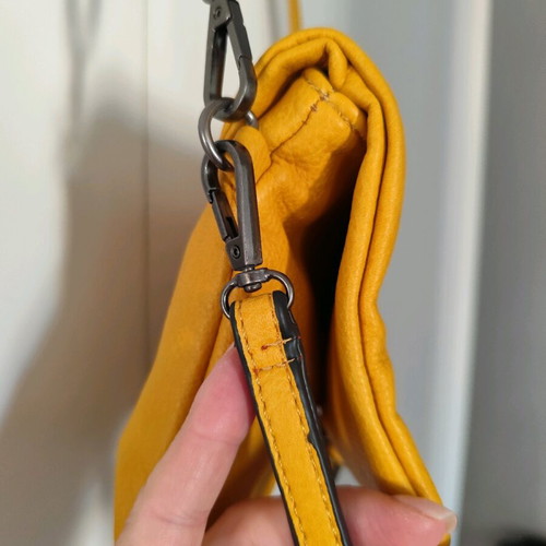 Envelope crossbody bag like new, yellow