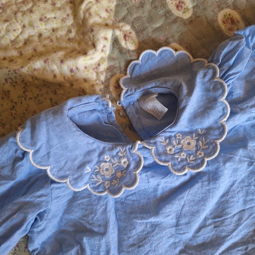 Cotton denim shirt for newborn, like new, H&M baby girl