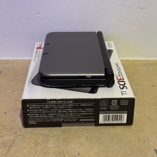 Nintendo 3DS XL Silver x Black console with games