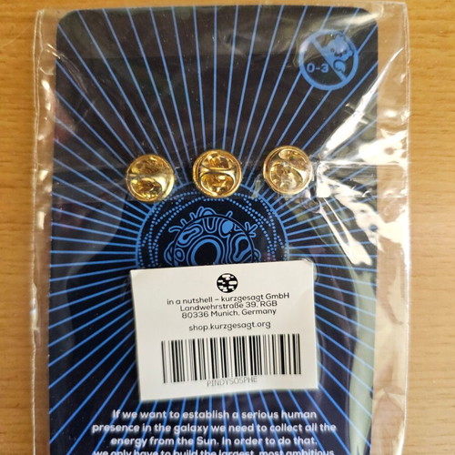 Kurzgesagt The Dyson Sphere collectible pin new