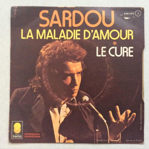 Michel Sardou La Maladie D'amour Le Curé vinyl record used, pop