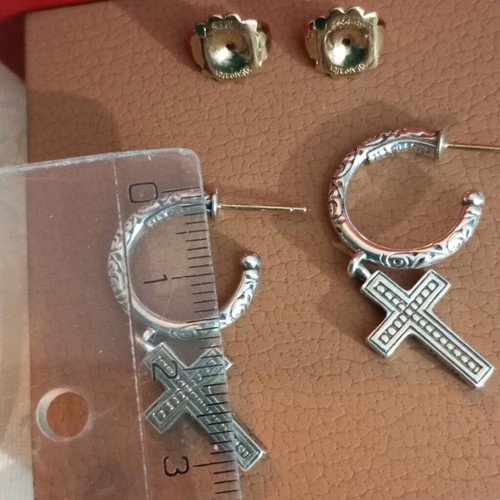 Asimohrysa Earrings 750 925 by Konstantino like new, gold post 3.5cm