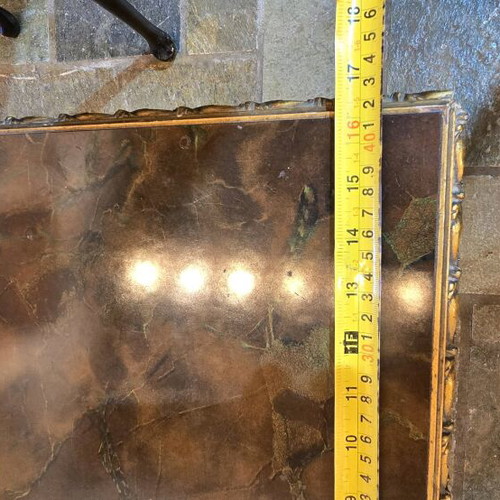 Vintage gold side table used with gilded details