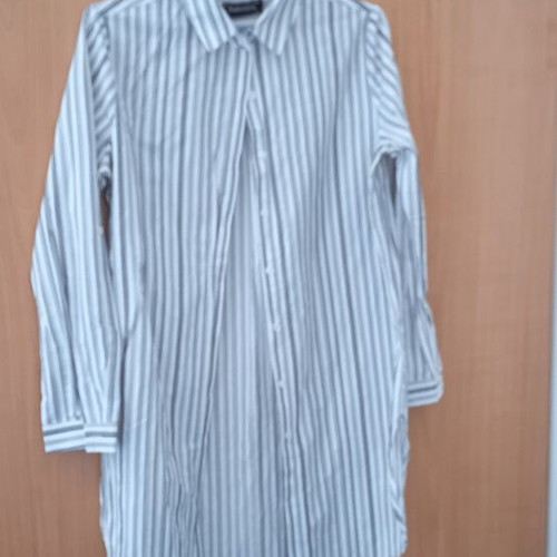 Long shirt Paranoia white and gray like new, cotton, size M
