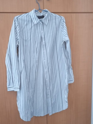 Long shirt Paranoia white and gray like new, cotton, size M