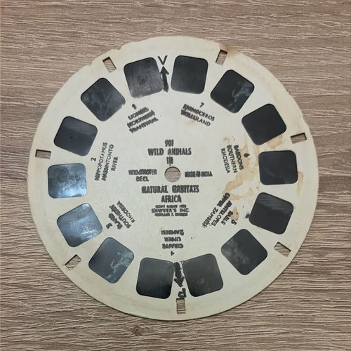 View-Master 3D reel used, Wild Animals in Natural Habitats Africa 1952