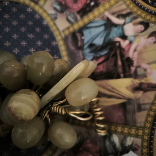 Vintage marble onyx grape cluster used, 1970s
