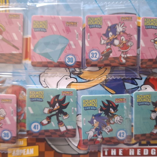 Koukouroukou Sonic sticker set with album, new, 31 sealed