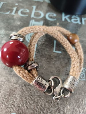 Handmade bracelet like new, summer style, beige