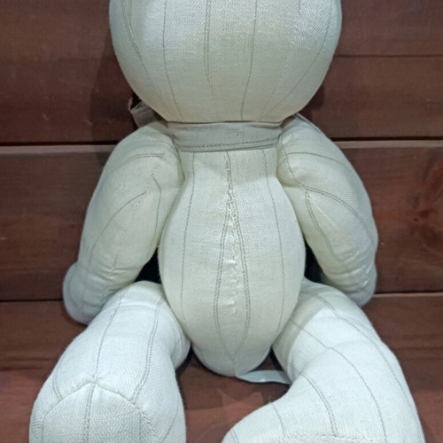Beige Trimar teddy bear new fabric with movable limbs