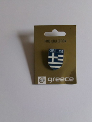 Pins set Greece new, 2 pieces, white and blue
