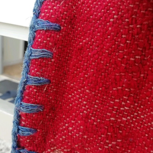 Woolen Loom-Woven Textile like new, 140x188 cm