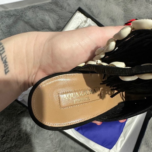 Aquazzura platform sandals new, size 39.5, black