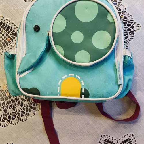 Marcus and Marcus Blue Insulated Elephant Backpack used for Kindergarten
