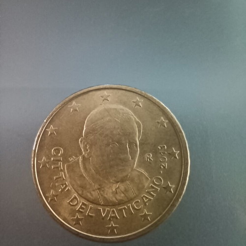 Vatican 50 cent coin, circulated, 2013
