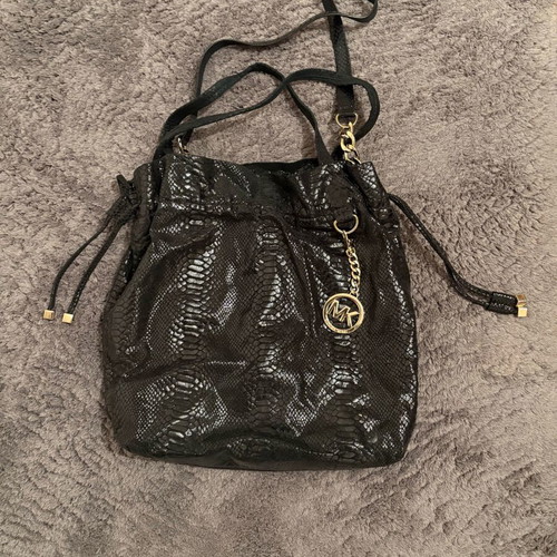Michael Kors women's shoulder bag used, black with gold details
