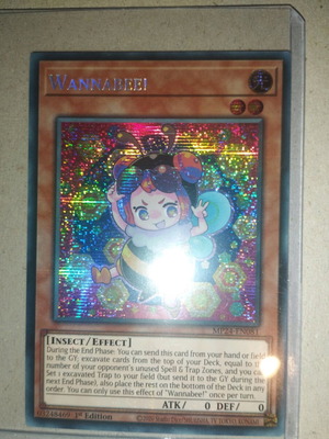 Yu-Gi-Oh Wannabee! card like new with protective sleeve