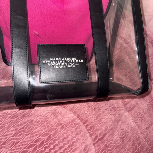 Marc Jacobs The Mesh Tote Bag shoulder bag like new, black and pink