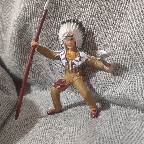 Indian Chief figure Papo used, 10 cm height