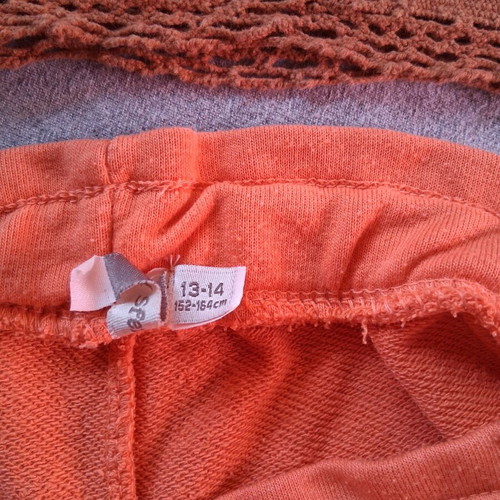 Zara girls' set used, brown and orange blouse with shorts