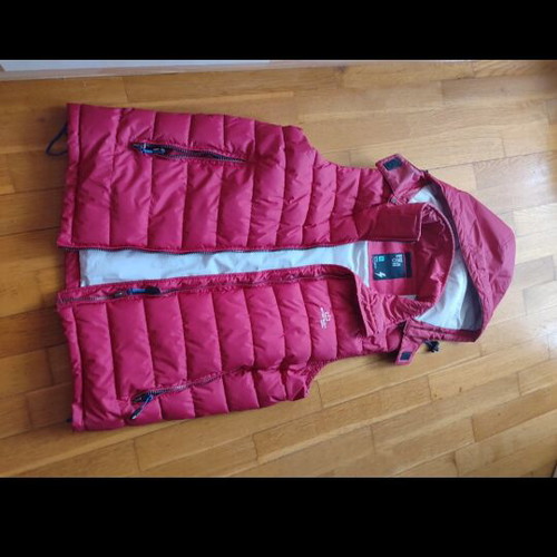 Emerson Genius sleeveless puffer vest with hood red like new, size S