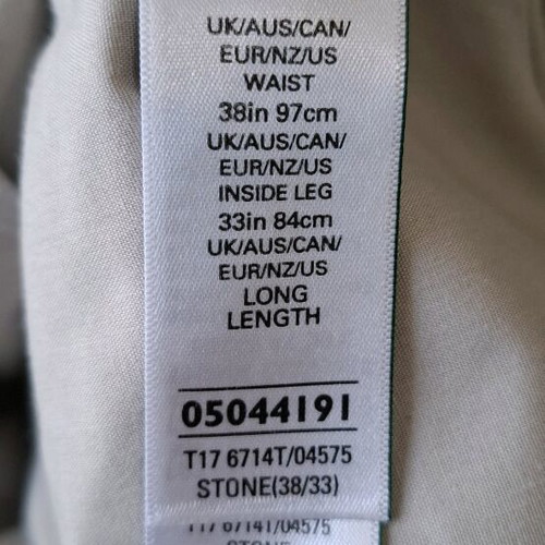 Marks & Spencer cargo pants beige cotton summer like new size 38 XL