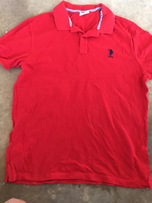 U.S. Polo Assn. men's polo shirt like new, red, size M