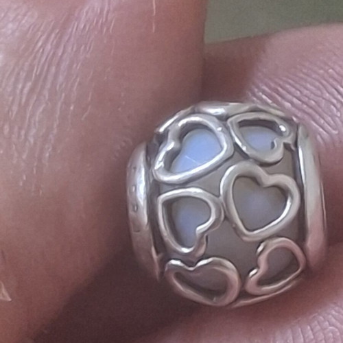 Pandora Charm Open Your Heart with Lilac Crystal, like new
