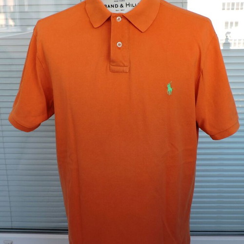 Polo Ralph Lauren Orange Custom Fit Short Sleeve Polo Shirt XL