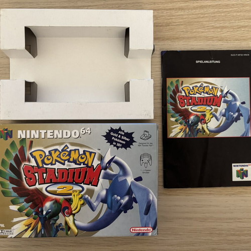 Pokémon Stadium 2 Nintendo 64 box and manual used
