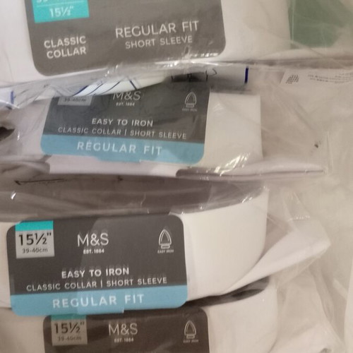 Marks & Spencer white men's summer shirts pack of 7 new, size L