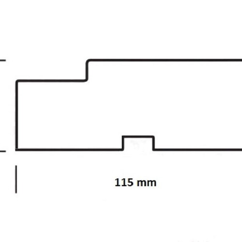 Solid straight casing for nailed window sill opening new set of 3 pieces