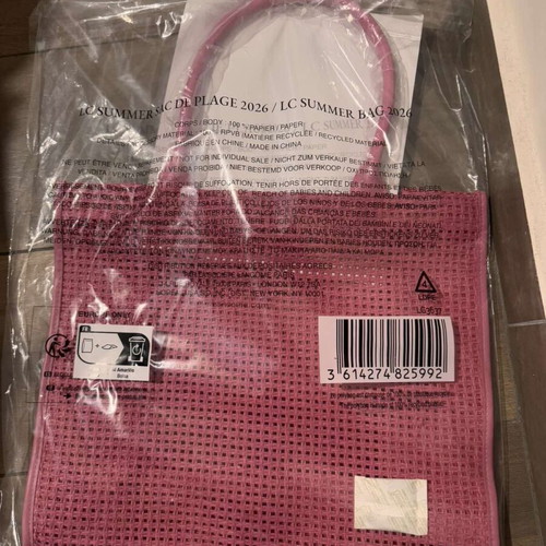 Lancôme pink beach tote bag new