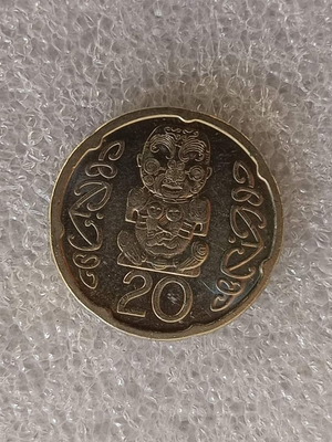 Κέρμα New Zealand 20 cents 2006 μεταχειρισμένο, επιχαλκωμένος χάλυβας