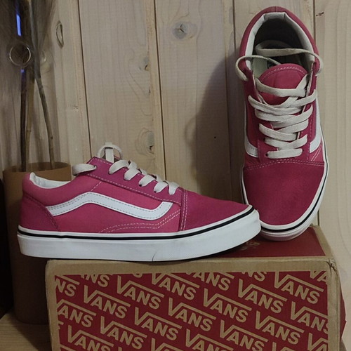 Vans Old Skool sneakers like new, size 35, fuchsia and white