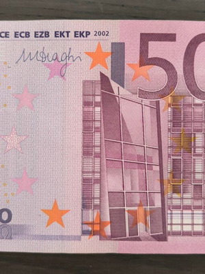 Collectible 500 euro banknote like new, Austria N-serie, Draghi signature