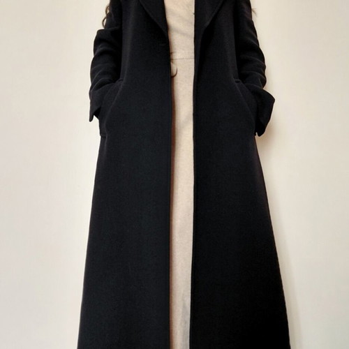 Maxi long wool blend coat Zara size M like new, black