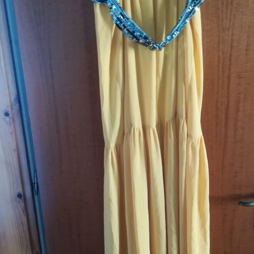 Abir dress used, silk, yellow, long, BSB