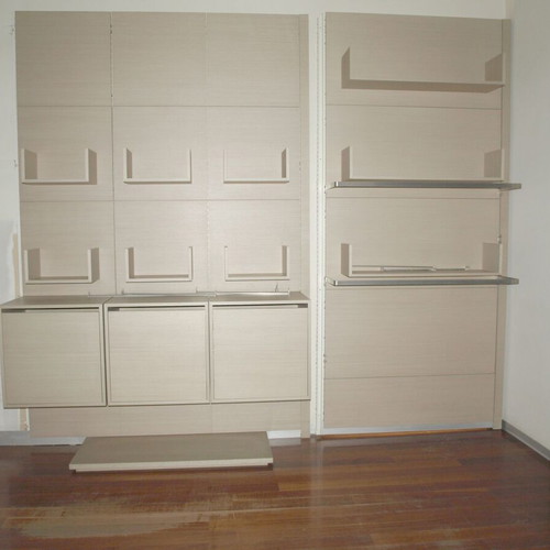 Wooden wall furniture like new with shelves and hanger