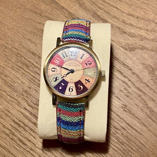 Wristwatch Boho ethnic style new, colorful woven strap