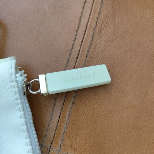Burberry party pouch like new, bright lime green