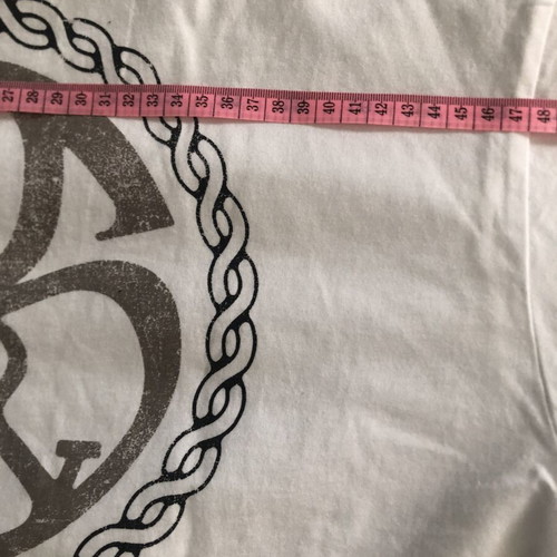 Bershka men's white crop T-shirt size M new