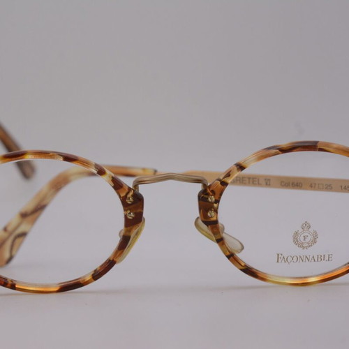 Faconnable KRETEL oval tortoise shell eyeglasses