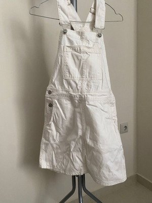 White denim pinafore dress Trendyol size S like new
