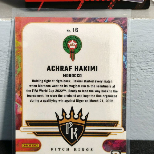 Panini Donruss Road to Fifa World Cup 2025-26 Achraf Hakimi Pitch Kings Morocco card new