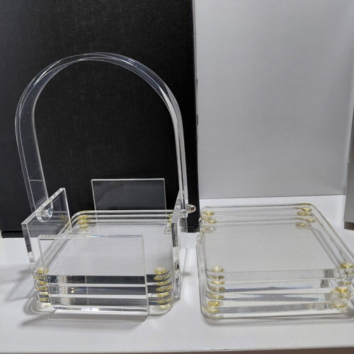 Plexiglass coasters used