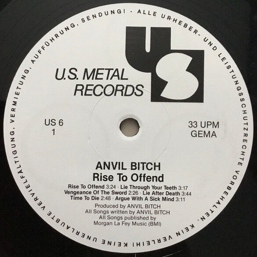 Anvil Bitch Rise To Offend vinyl record used, metal