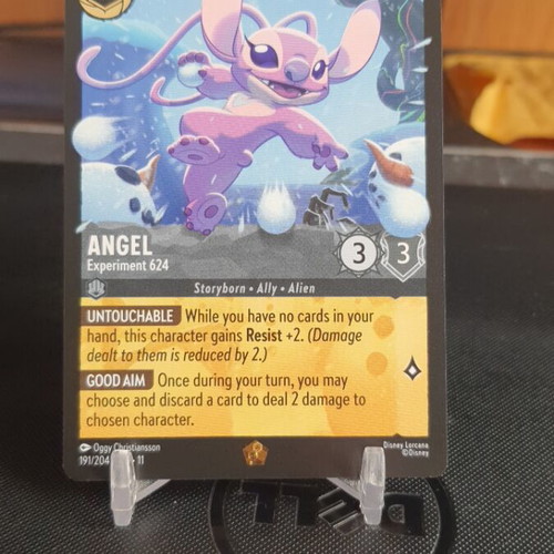 Disney Lorcana TCG Winterspell Angel Experiment 624 card like new