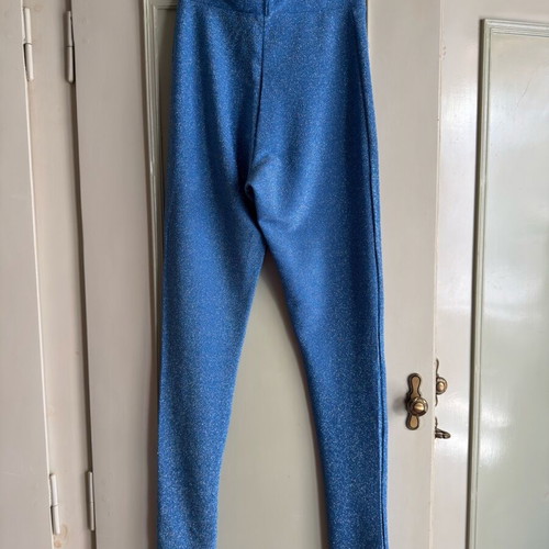 Marmalady set crop top and leggings blue turquoise lurex like new